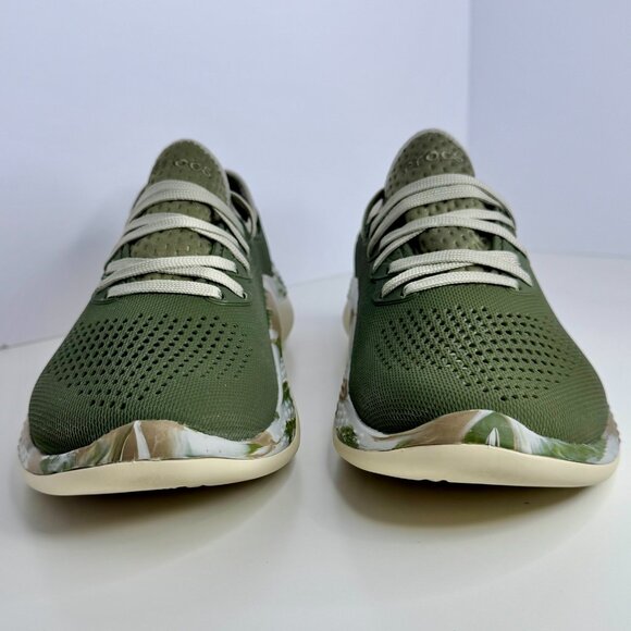 Men's‎ Size 8 CROCS LITERIDE 360 MARBLED PACER SHOES ARMY GREEN-MULTI COLOR - Picture 7 of 8